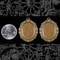 Vintage Swirled Filigree Antiqued Brass Cameo Frames for 24mm x 18mm - Set of Two - AB-F31
